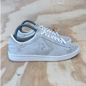 Converse Light Gray Perforated Sneakers Size 8 but fit like an 8.5